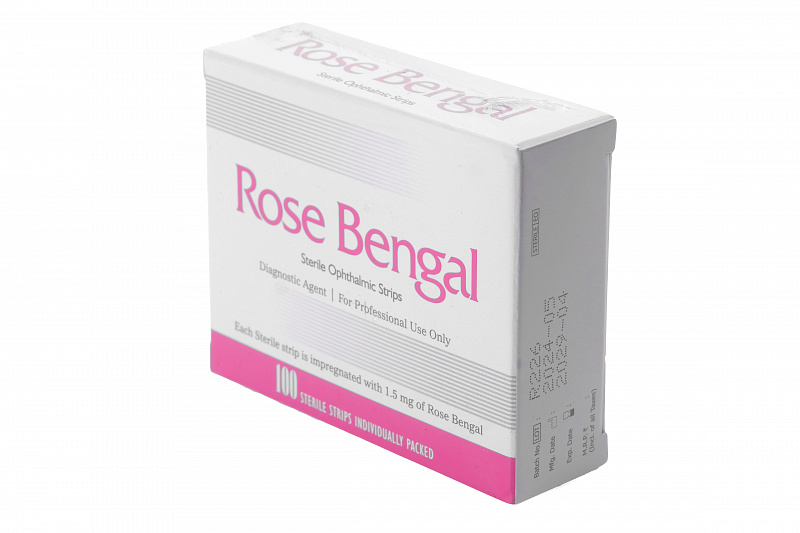 Полоски офтальмологические диагностические Rose Bengal
